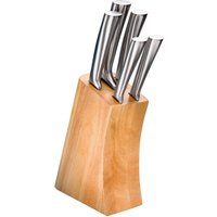 JUSTINUS JUSTINUS Messerblock silber Edelstahl 6 tlg.
