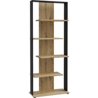 Regal Eiche Artisan Nachbildung schwarz B/H/T: ca. 80x198x35 cm