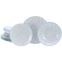 CreaTable CreaTable Tafelservice Primavera Pastell pastell Steinzeug 12 tlg.