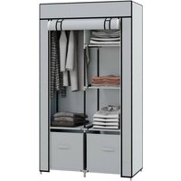 HOMCOM HOMCOM Kleiderschrank hellgrau Polypropylen B/H/L: ca. 42,5x83x162,5 cm