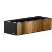 Herstera Garden Herstera Garden Pflanzkübel Deco Planter Xic schwarz Holz B/H/L: ca. 100x25x40 cm