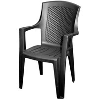 ProGarden Stapelsessel Eden anthrazit Kunststoff B/H/L: ca. 55x91x46 cm