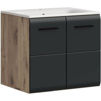 xonox.home Waschplatz Ice Nox Oak Nachbildung schwarz matt B/H/T: ca. 60x55x46 cm