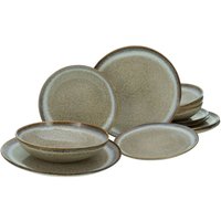CreaTable CreaTable Tafelservice STONE TOWN sand Steinzeug 12 tlg.