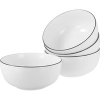CreaTable CreaTable Schüssel-Set Allround Black Line weiß Porzellan