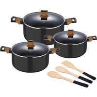 BERGNER BERGNER Topfset EARTH BLACK schwarz Aluminium 6 tlg.