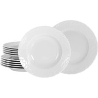 CreaTable CreaTable Tafelservice Rokoko weiß Porzellan 12 tlg.