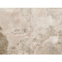 Livingwalls Fototapete Landschaft Vintage beige B/L: ca. 280x371 cm