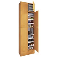 VCM Möbel Schuhschrank Lona buche Nachbildung weiß B/H/T: ca. 70x240x39 cm