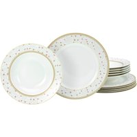 CreaTable CreaTable Tafelservice Emilia weiß Porzellan 12 tlg.