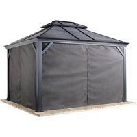 Sojag Sojag Pavillon-Vorhang-Set Mykonos/Moreno dunkelgrau Polyester B/T: ca. 380x254 cm