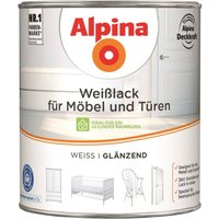 Alpina Weißlack für Möbel & Türen weiß glänzend ca. 2 l