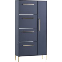 Möbelpartner Schuhschrank Kent dunkelblau B/H/T: ca. 88,4x174,2x30 cm