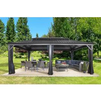 Sojag Sojag Pavillon Messina anthrazit Aluminium B/H/L: ca. 363x307x598 cm