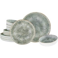 CreaTable CreaTable Tafelservice Uno grau Steinzeug 12 tlg.