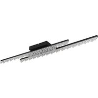 GLOBO Deckenleuchte schwarz Metall Aluminium B/H/L: ca. 9x104x14 cm