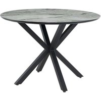 Esstisch schwarz grau Marmoroptik B/H/T/D: ca. 110x77x110x110 cm