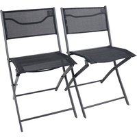 VCM VCM Gartenstuhl 2er Set Sumila schwarz Textilene B/H/L: ca. 45x79x46 cm