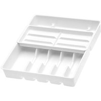 keeeper Besteckkasten weiß B/H/L: ca. 38x7,5x42,5 cm