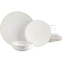 CreaTable CreaTable Tafelservice Unico Toscania offwhite Steinzeug 12 tlg.