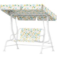 AIYAPLAY AIYAPLAY Kinder Hollywoodschaukel weiß Stahl B/H/L: ca. 75x120x112 cm