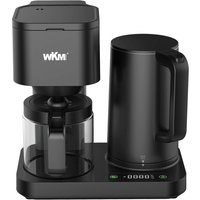 WKM 2 in 1 Kaffeemaschine und Wasserkocher KWK-1600 schwarz Kunststoff Glas