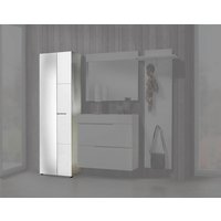POCO Onlineshop DE Garderobenschrank Mailand weiß weiß Hochglanz B/H/T: ca. 60x202x35 cm
