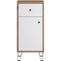 Stauraumelement Touch Eiche Artisan Nachbildung weiß matt B/H/T: ca. 36x79x29 cm