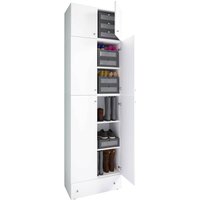 VCM Möbel Schuhschrank Lona weiß B/H/T: ca. 70x240x39 cm