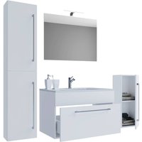 Regal Lona I buche Nachbildung weiß B/H/T: ca. 35x183x37 cm