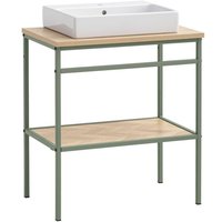 Waschbeckenunterschrank Lorna Eiche Nachbildung B/H/T: ca. 70x89,2x45 cm