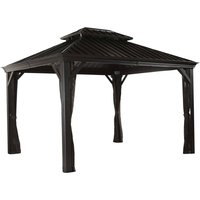 Sojag Sojag Pavillon-Vorhang-Set Messina/Mykonos dunkelgrau Polyester