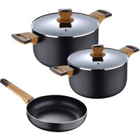BERGNER BERGNER Kochgeschirrset EARTH BLACK schwarz Aluminium 5 tlg.