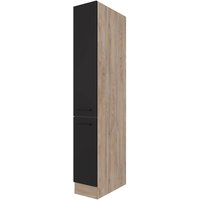 Flex-Well Apothekerschrank Capri schwarz matt B/H/T: ca. 30x200x57 cm