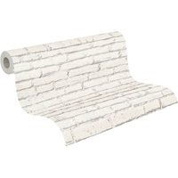 A.S.Creation Vliestapete Best of Wood`n Stone 2nd Edition Steine weiß grau B/L: ca. 53x1005 cm