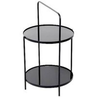 Beistelltisch schwarz H/D: ca. 50x38 cm