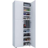 VCM Möbel Schuhschrank Lona XXL weiß B/H/T: ca. 70x182x39 cm