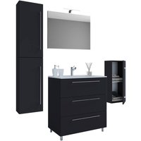 Waschplatz 5tlg-Schubo schwarz B/H/T: ca. 80x86x46 cm