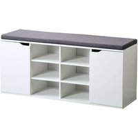 Kesper Kesper Schuhschrank mit Sitzkissen weiß Spanplatte B/H/T: ca. 103x48x30,5 cm