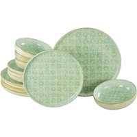 CreaTable CreaTable Tafelservice Uno Emiliana grün Steinzeug 12 tlg.