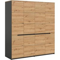 xonox.home Kleiderschrank CANU basaltgrau Artisan Nachbildung B/H/T: ca. 180x198x59 cm