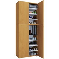 VCM Möbel Schuhschrank Lona XXL buche Nachbildung weiß B/H/T: ca. 70x182x39 cm