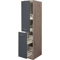 Flex-Well Apothekerschrank Morena grau matt B/H/T: ca. 30x161x60 cm