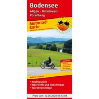 Motorradkarte Bodensee, Allgäu - Ostschweiz - Vorarlberg: Mit Ausflugszielen, Bikertreffs und Einkehrtipps sowie Tourenvorschlägen, wetterfest, reissfest, abwischbar, GPS-genau
