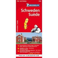 Michelin Schweden: Straßen- und Tourismuskarte (Michelin Nationalkarte)