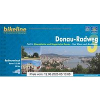 bikeline Radtourenbuch: Donau Radweg Teil 3: Slowakische und Ungarische Donau. Von Wien nach Budapest. 1:75.000, GPS-Track Download