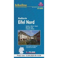 Radkarte Eifel Nord, Aachen, Köln, wasserfest und reißfest, GPS-tauglich mit UTM-Netz (Bikeline Radkarte)