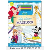Disney Best of: Mein schönster Malblock: Block mit 4 Farbstiften