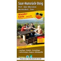 Wanderkarte Saar-Hunsrück-Steig: mit Ausflugszielen, Einkehr- & Freizeittipps, Entfernungen, Etappen, Höhenprofile, wetterfest, reissfest, abwischbar, GPS-genau. 1:25000
