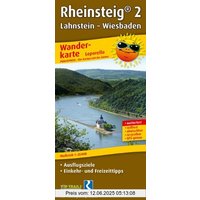 Wanderkarte Rheinsteig® 2: Lahnstein - Wiesbaden: mit Ausflugszielen, Einkehr- & Freizeittipps, wetterfest, reissfest, abwischbar, GPS-genau. 1:25000